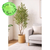 CÂY OLIVE GIẢ TRANG TRÍ NỘI THẤT PHONG CÁCH BẮC ÂU NL24-10