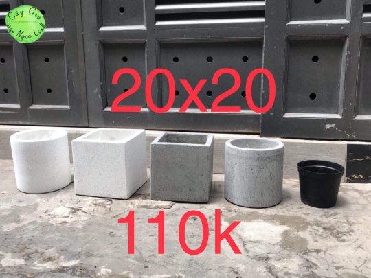 Chậu xi măng - đá mài 20x20