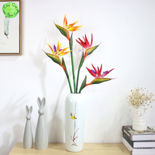 NL28-5 Cành hoa thiên điểu 90cm 